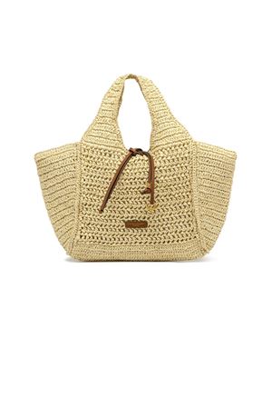Nefeli light beige crochet straw tote bag GIANNI CHIARINI | BS11953COMMSTRCRCH850